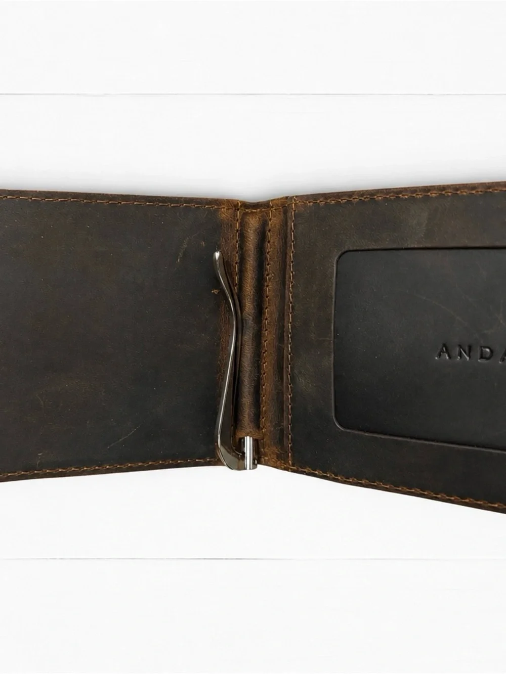 ANDAR Ambassador Men’s Leather Card Wallet in Dark Brown NWOT
